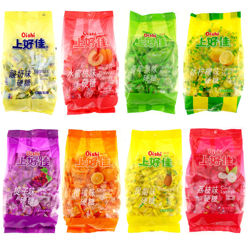 上好佳水果硬糖薄荷糖500g袋装什锦八宝糖多种口味混合味婚庆喜糖怎么看?