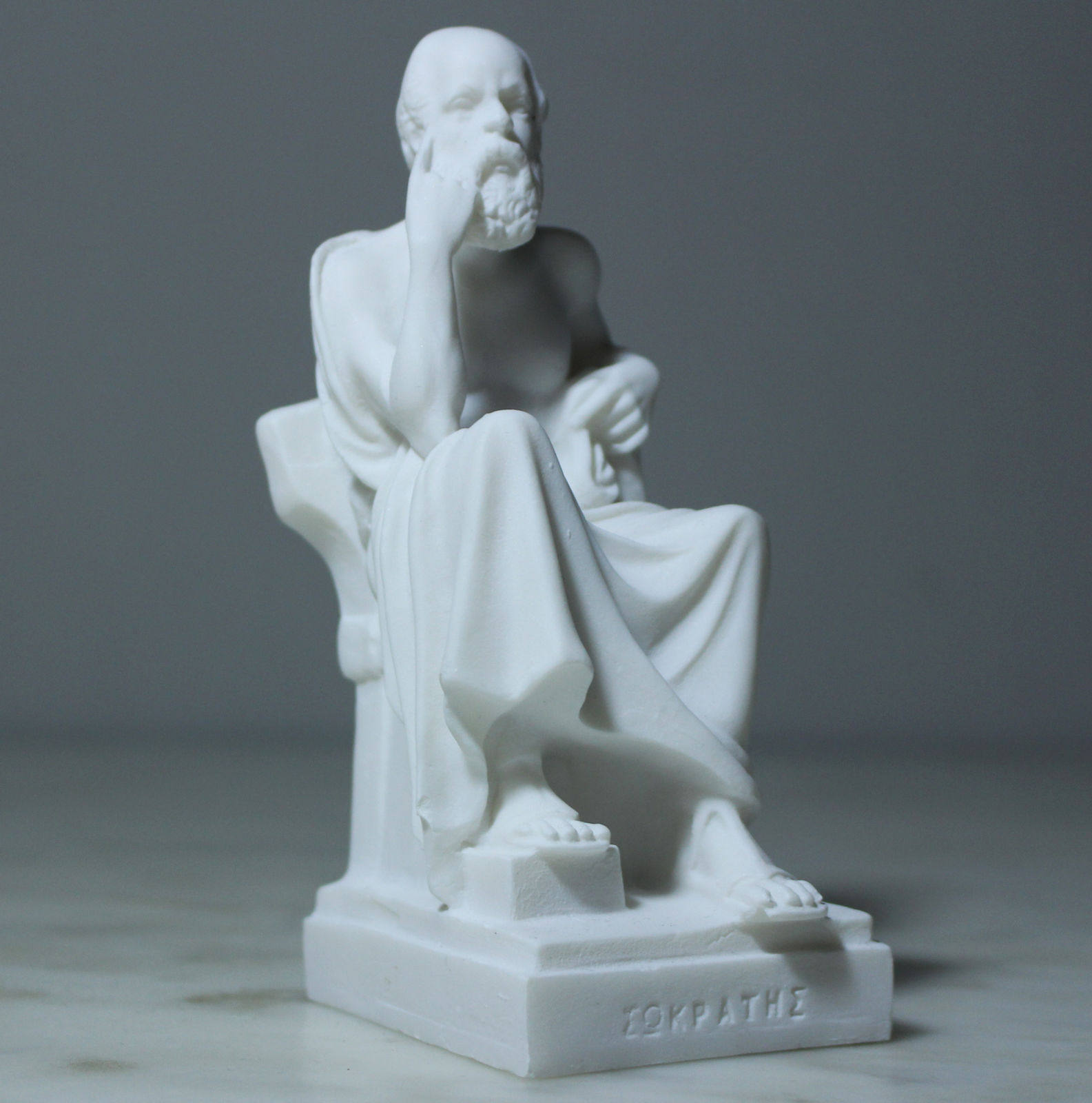 代购苏格拉底古希腊哲学之父身体雕塑雪花石膏雕像手工5.5摆件