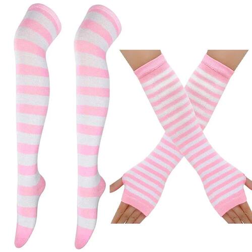 Thigh High Stockings Multi-color Casual Gloves Women Girls S
