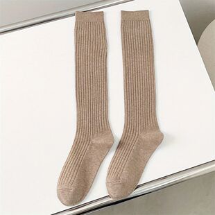 Womens Pair Ribbed Knee Socks High Warm Stocking Knit Soft