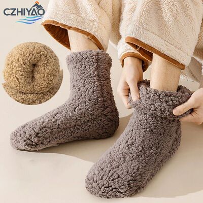 Winter Velvet Socks with Super Thick Insulation Anti-Slip an