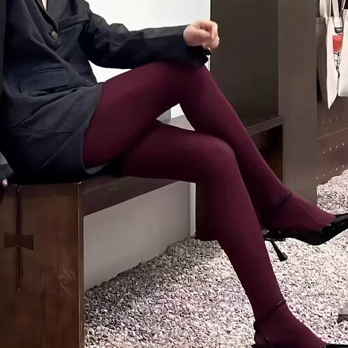 Women's Vintage Red Women's Pantyhose Spring Autumn Velvet H