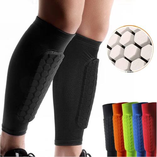1Pcs Football Shin Guard Socks Sleeves with Foam,Calf Compre