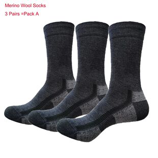 Fall Winter Merino Wool Socks Men Women Hiking Socks Merino