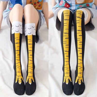 Chicken Paws Feet Long Socks Women over the Knee Stockings F