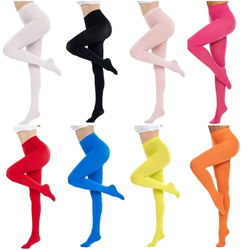 Plus Size Women Sexy Long Stockings Candy Color Velvet Panty