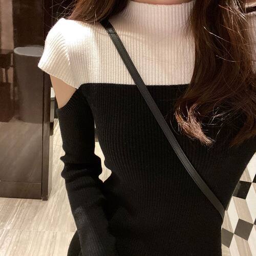 Long Sweater Dress With Coat Over The Knee Christmas Tempera