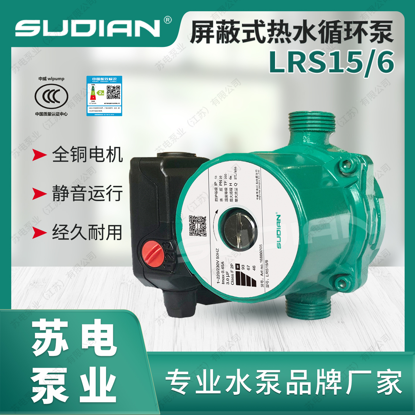 热水循环屏蔽泵苏电泵业静音