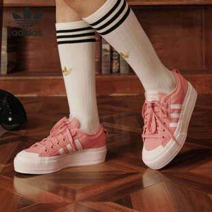 Adidas阿迪达斯NIZZA W男女经典 厚底运动帆布鞋 JQ9149 PLATFORM