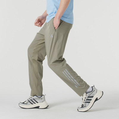 Adidas阿迪达斯直筒裤子男夏季薄款速干三条纹运动休闲长裤IW5908