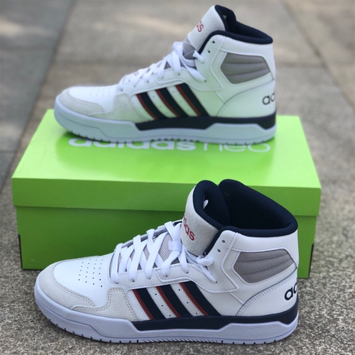Adidas阿迪达斯NEO ENTRAP MID 男子系带休闲运动中帮板鞋FY6621