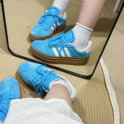 阿迪达斯VL COURT BOLD复古厚底女鞋运动休闲板鞋T头德训鞋KJ6854