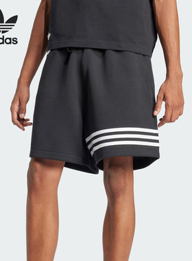 阿迪达斯三叶草男士系带宽松时尚休闲运动针织五分裤短裤 JC9941