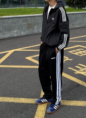 Adidas阿迪达斯男女裤百搭经典三条纹透气运动休闲长裤 KA8348