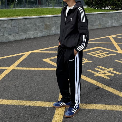 Adidas阿迪达斯男女裤百搭经典三条纹透气运动休闲长裤 KA8348
