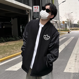 阿迪达斯三叶草ANTI HY7261 UNIVERSITY男运动休闲夹克外套棒球服