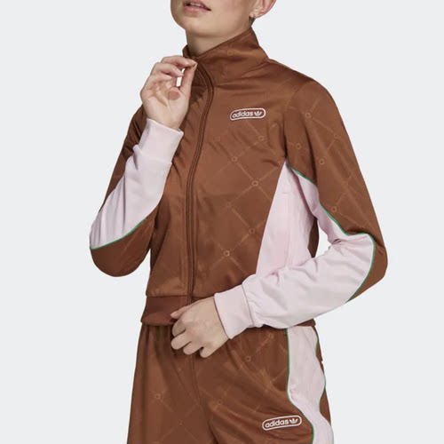 Adidas/阿迪达斯三叶草女士时尚立领运动休闲短款透气外套HL0068