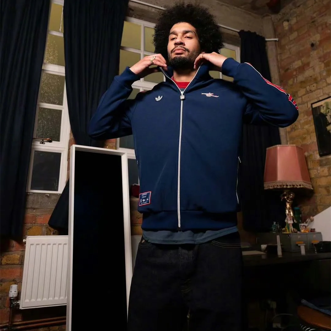 ADIDAS阿迪达斯男子春季阿森纳足球外套三条杠球迷夹克上衣JF0544