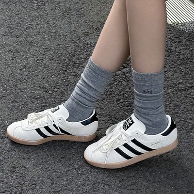 Adidas阿迪达斯男女同款STADT翻毛皮板鞋T头鞋德训鞋 JR6343 6342