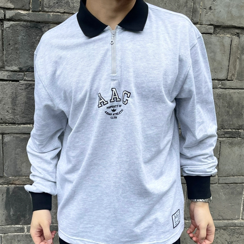 阿迪达斯三叶草男子复古运动休闲宽松长袖翻领POLO衫IM4585