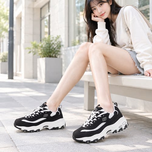 Skechers斯凯奇女鞋秋冬季款奶茶灯芯绒鞋运动休闲熊猫鞋 149906