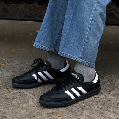 阿迪达斯Adidas Samba FUCKING AWESOME联名黑色休闲板鞋ID7339