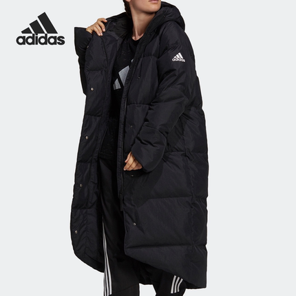 ADIDAS阿迪达斯男子运动休闲冬季中长款保暖羽绒服夹克上衣IK3161