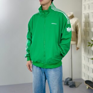 夹克外套 复古休闲时尚 JL8394 三叶草男女经典 Adidas阿迪达斯正品