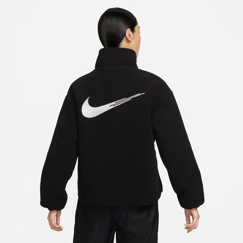 NIKE耐克 女子立领休闲抓绒保暖宽松大勾夹克外套FD4796