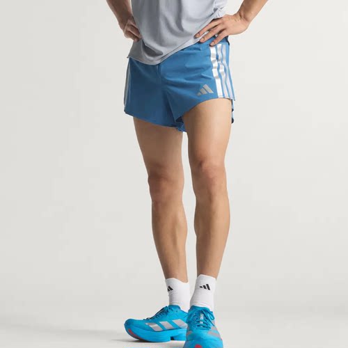 Adidas阿迪达斯男士休闲运动跑步训练透气速干松紧腰短裤 KB1491
