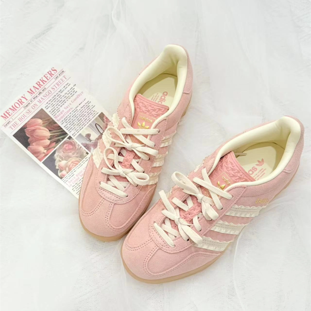 阿迪达斯三叶草男女GAZELLE经典休闲运动德训鞋T头鞋板鞋 JS1413 - 实物图