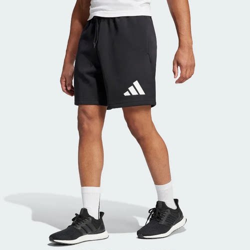 Adidas阿迪达斯男士透气休闲运动经典训练针织透气短裤 JD4900