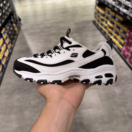 Skechers斯凯奇女子经典复古运动鞋透气黑白熊猫鞋休闲鞋 896121