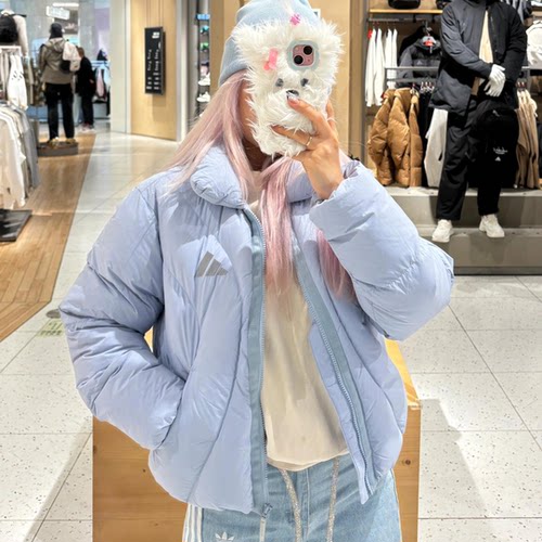 反季清仓ADIDAS阿迪达斯CROP DOWN女士保暖运动休闲羽绒服JG5933