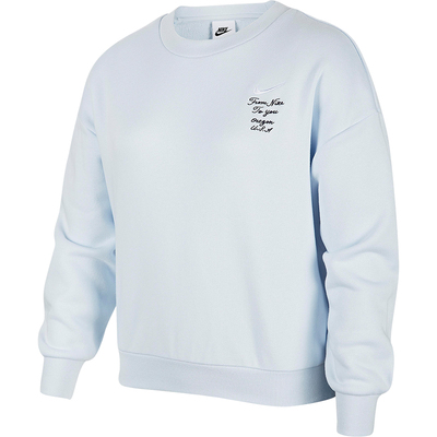 Nike/耐克新款大童简约运动休闲圆领薄绒套头卫衣FV8449-423