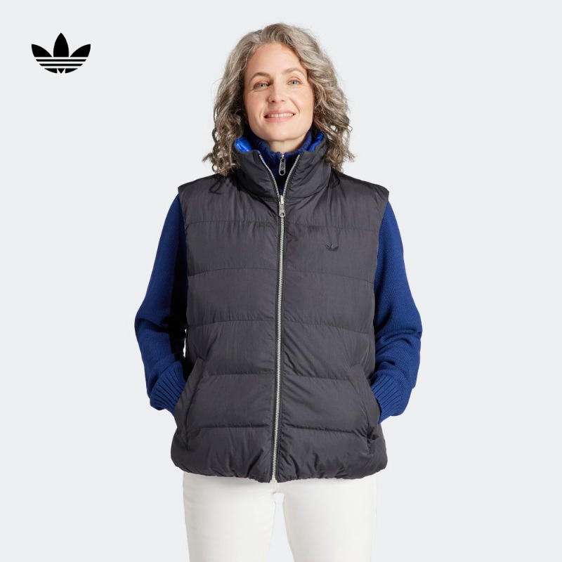 Adidas阿迪达斯女子 REVER VEST双面穿运动休闲棉马甲背心 II8465