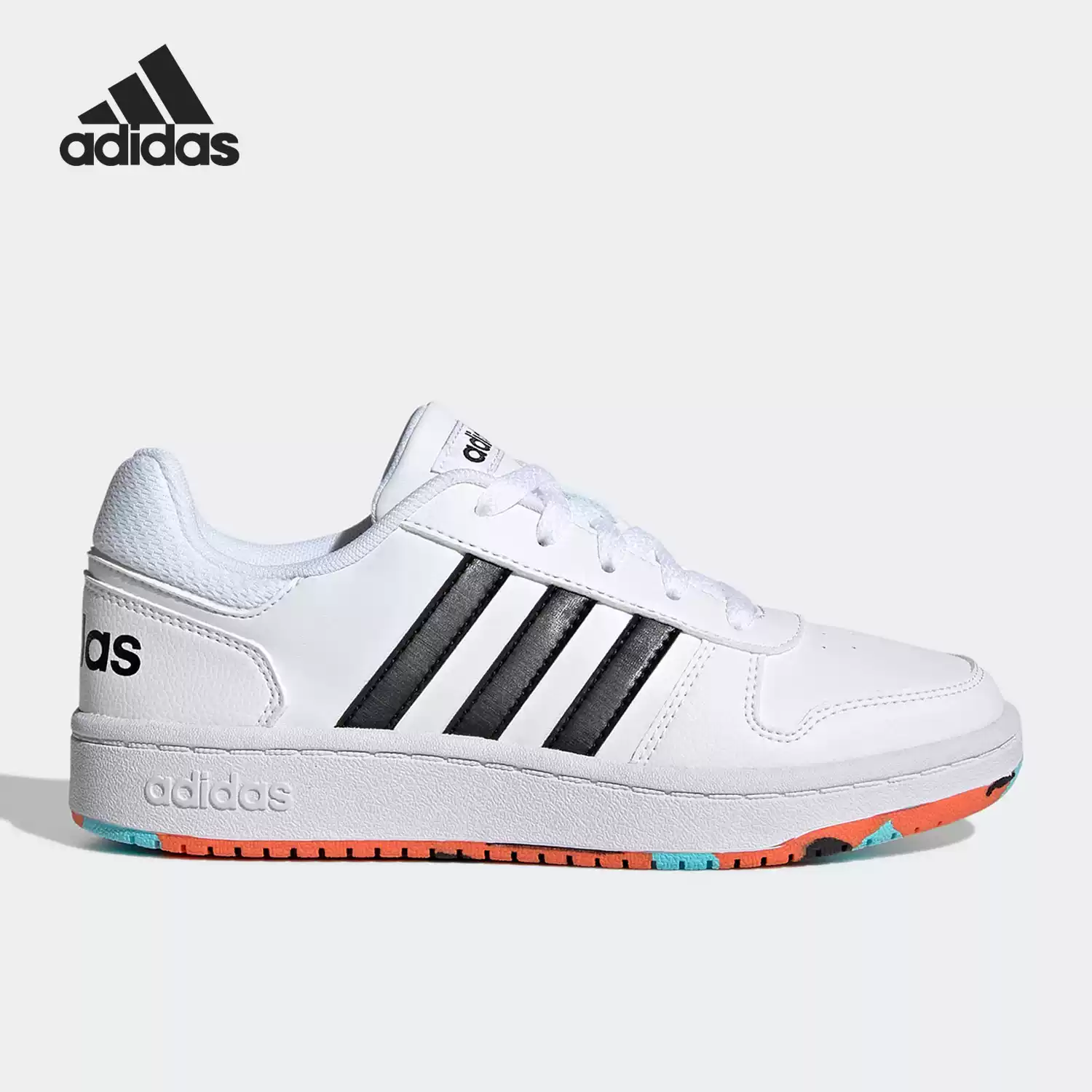 Adidas阿迪达斯 HOOPS 2.0 K儿童运动休闲鞋低帮耐磨板鞋H01539