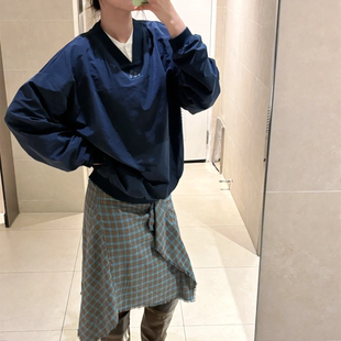 Adidas阿迪达斯男女篮球卫衣街头风运动V领宽松防风套头衫 IW5628