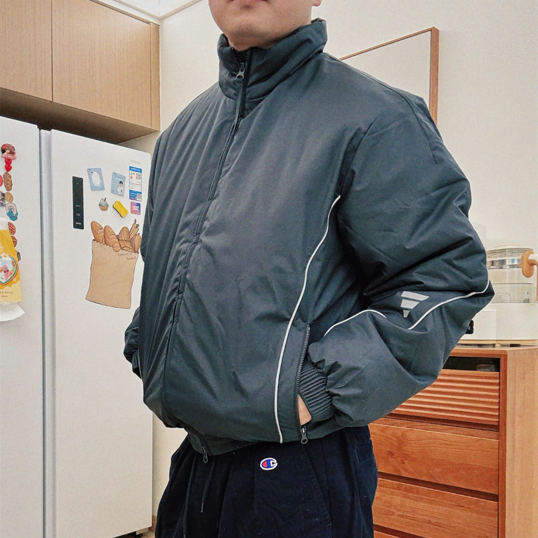 Adidas阿迪达斯男子休闲运动宽松保暖立领棉服外套 JY0211 0210