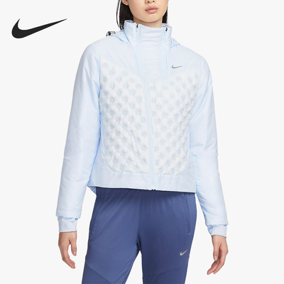 Nike耐克新款女士户外轻薄款运动经典健身连帽羽绒服 FB7604-423