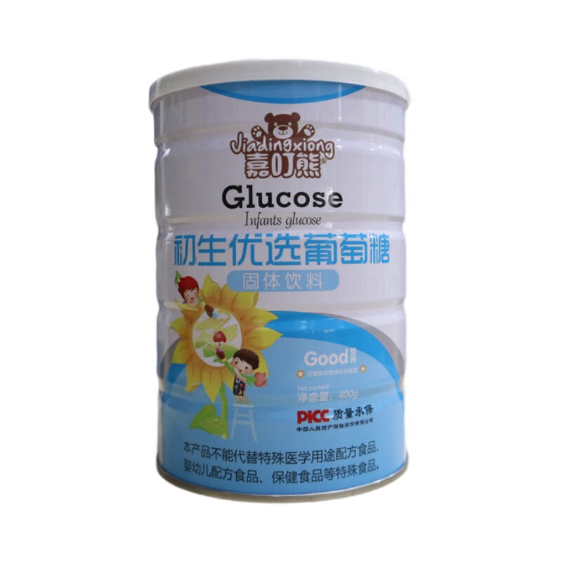 嘉叮熊初生优选葡萄糖400g罐装葡萄糖原料家庭日常冲调固体饮料
