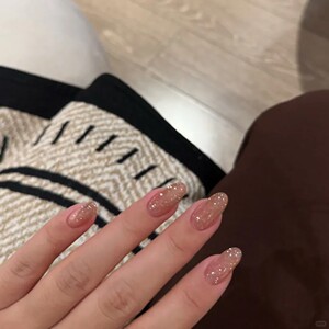贵气感爆闪碎钻美甲气质美女日常自然显白简约欧美风手工甲穿戴甲