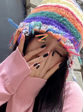 绝美~黑粉跳色手工穿戴美甲