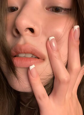 【白色法式】纯手工穿戴美甲