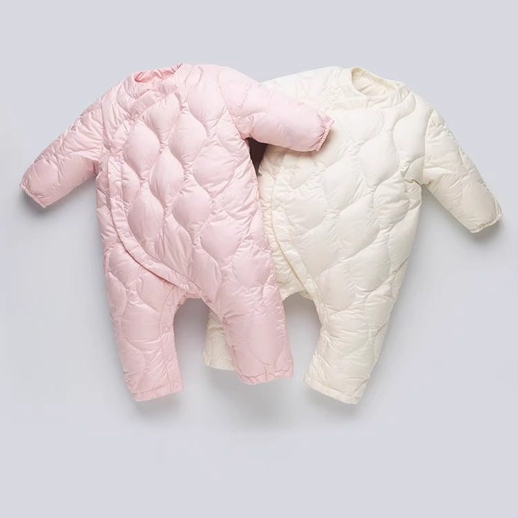 男女宝宝冬季羽绒服轻薄外出爬服