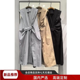 连衣裙5P5G10450 现货江南家2025夏季 新款 女装 宽松简约显瘦V领无袖