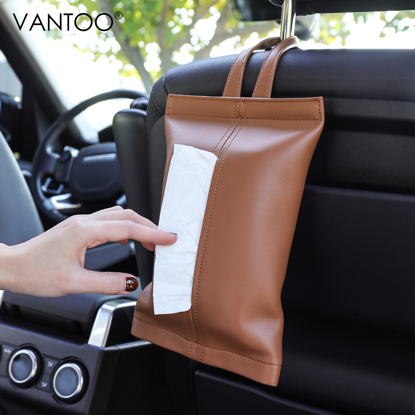 车载纸巾盒挂式汽车椅背抽纸盒