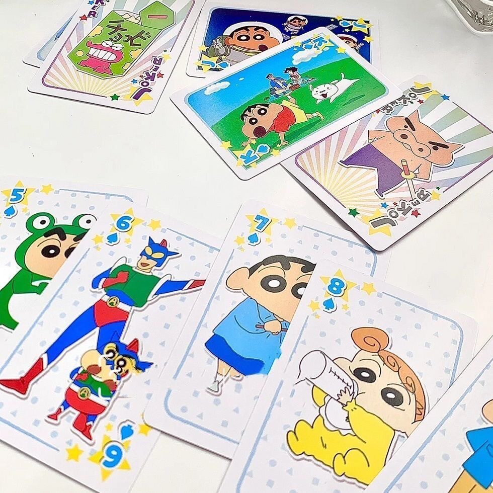 蜡笔小新卡通可爱扑克牌纸牌聚会互动游玩学生宿舍趣味游戏