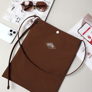 BUFFING「A4 iPad包」咖啡棕色复古单肩包11寸平板斜挎包极简风轻