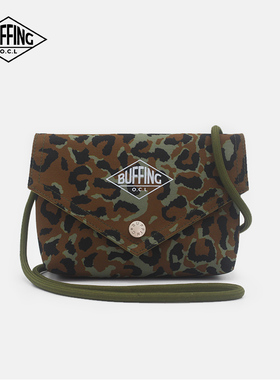 BUFFING「信封包」迷彩小挎包豹纹复古单肩手机包迷你运动腰包潮